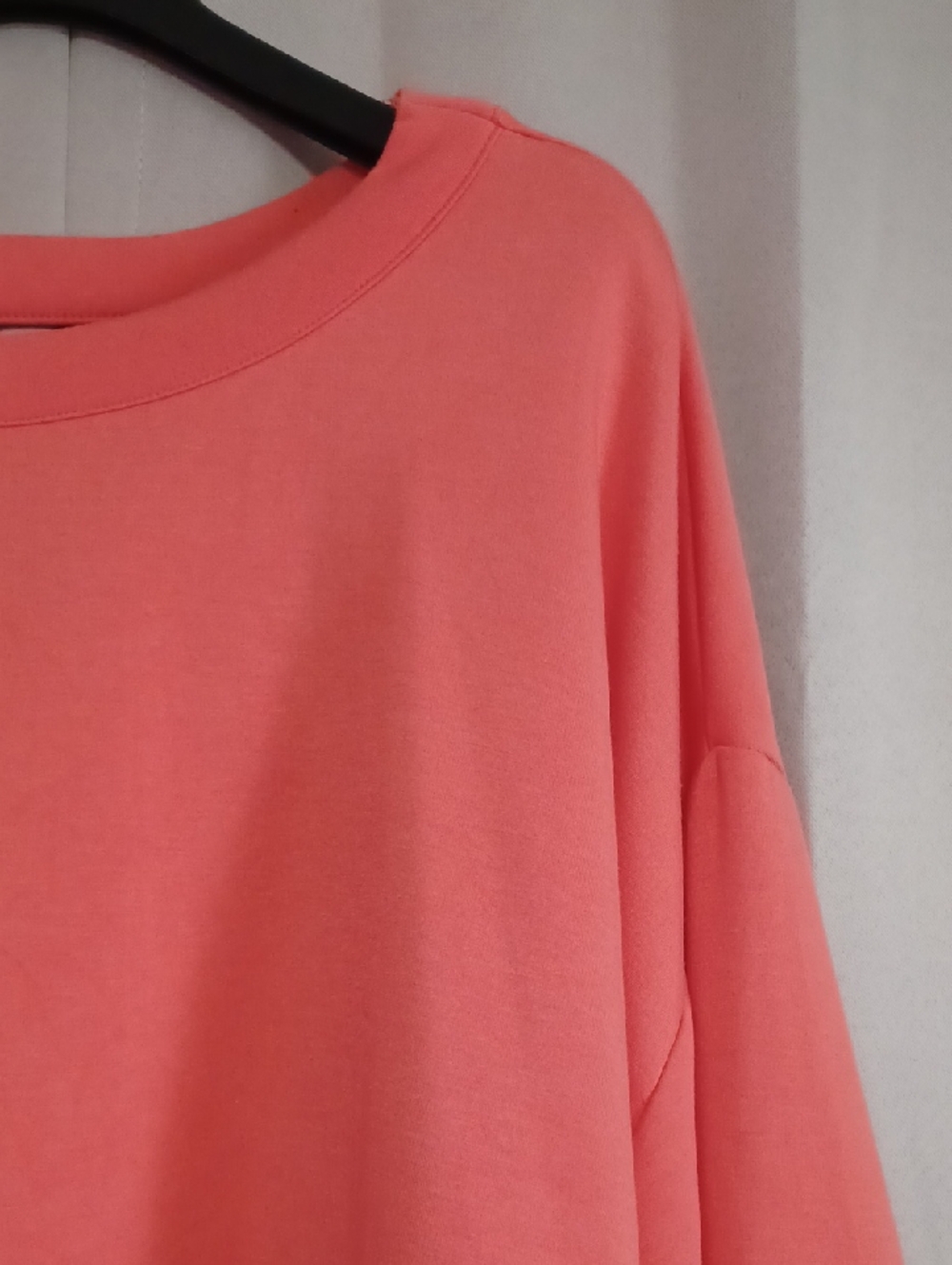 Crane Cropped Boxy Fit Crewneck Sweatshirt Open Back Dropped Shoulders Soft - Picture 5 of 13